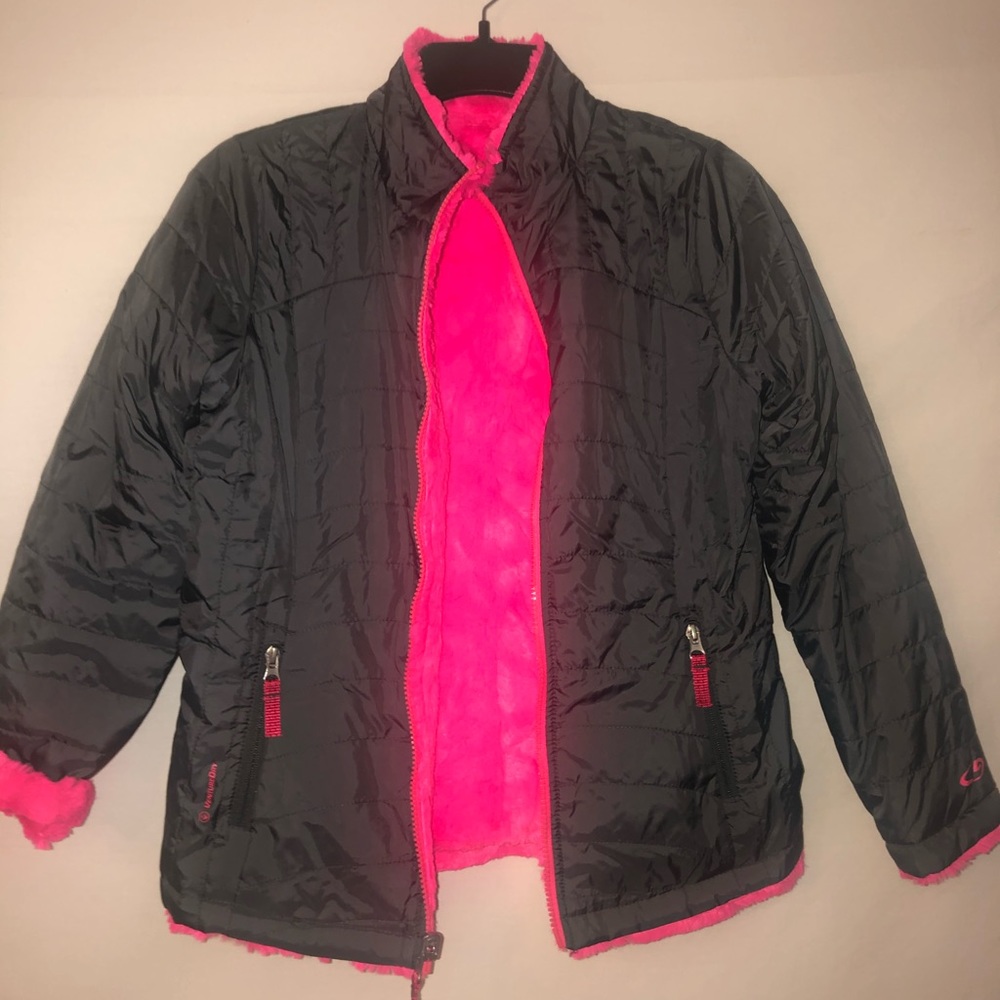 Gray/ Black puffer jacket
